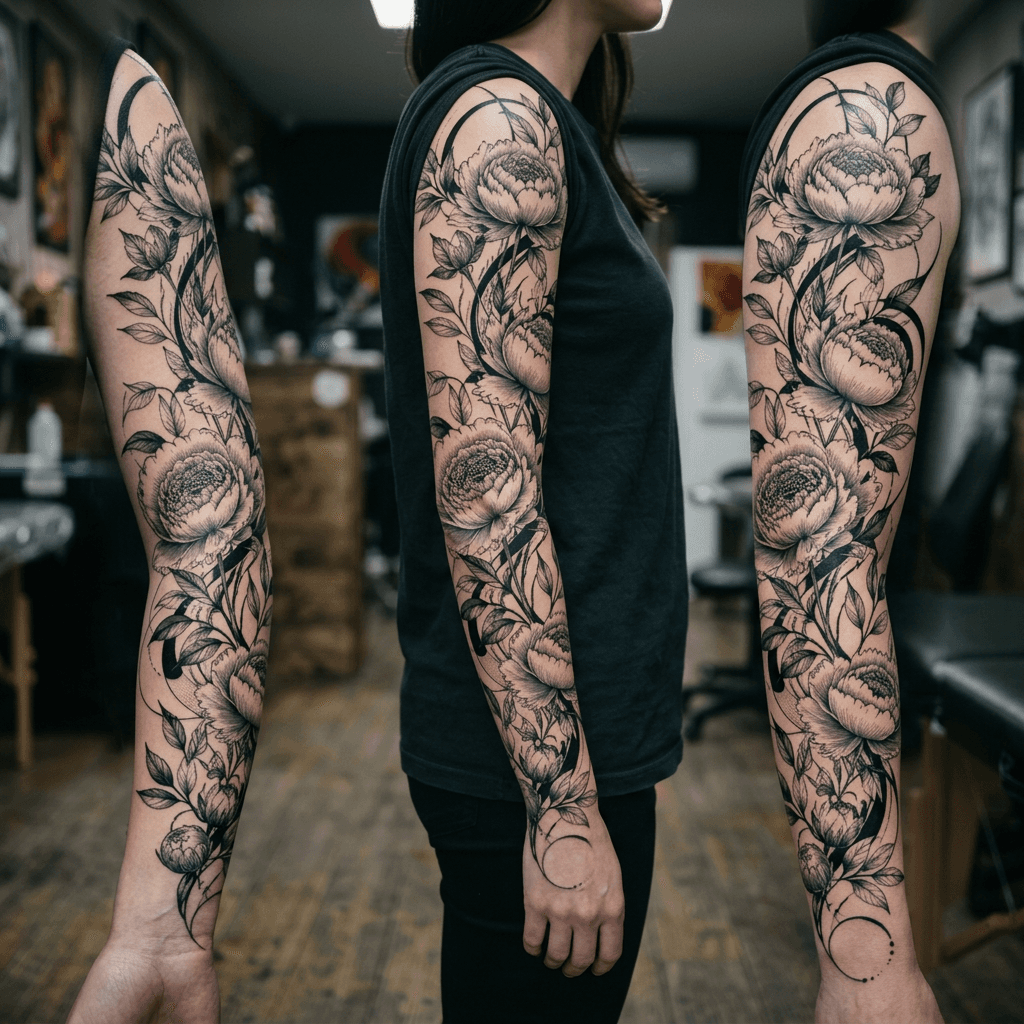 Тату эскиз: Tryon: sleeve