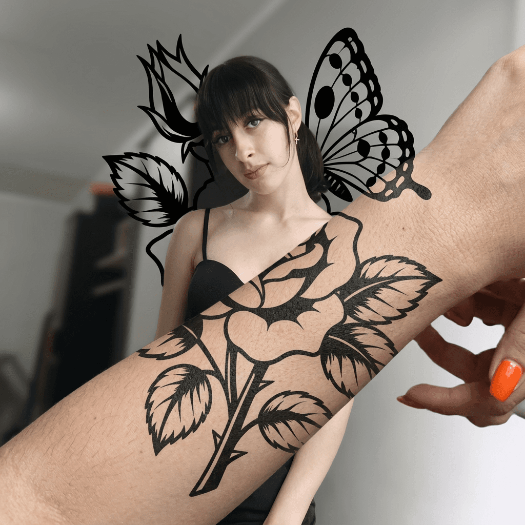 Тату эскиз: Tryon: forearm