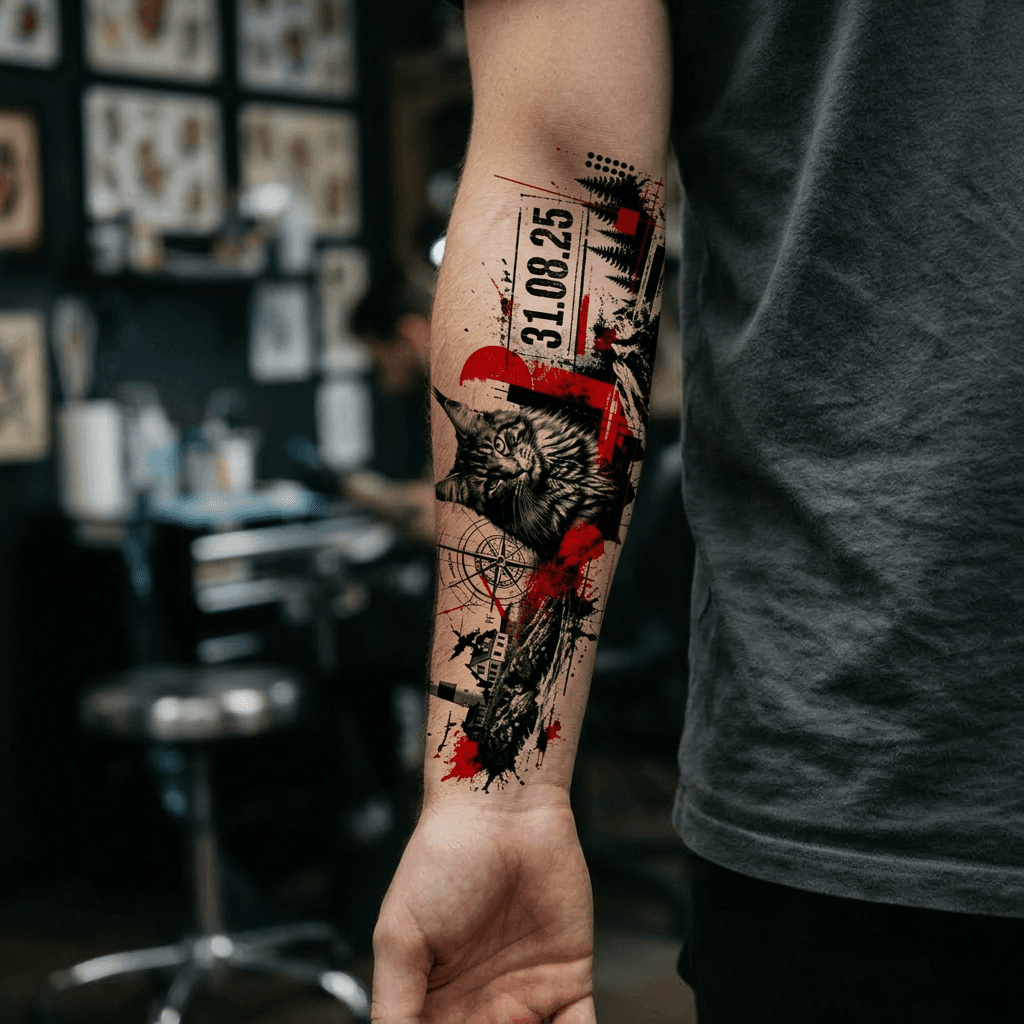 Тату эскиз: Tryon: forearm