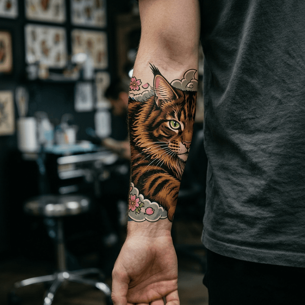 Тату эскиз: Tryon: forearm