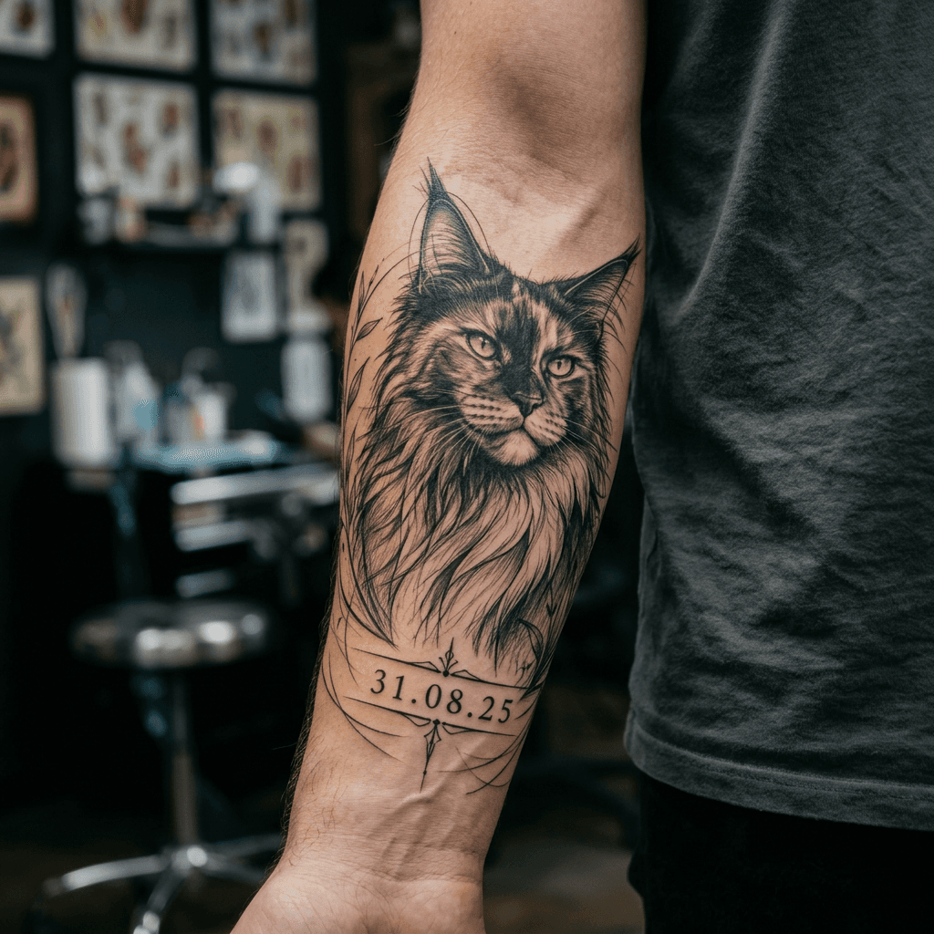 Тату эскиз: Tryon: forearm