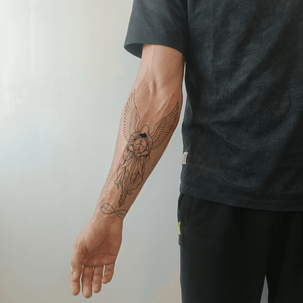 Тату эскиз: Tryon: forearm