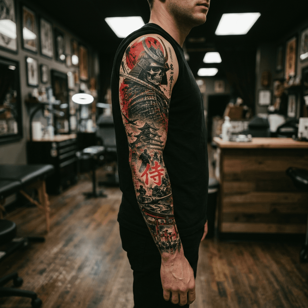 Тату эскиз: Tryon: sleeve