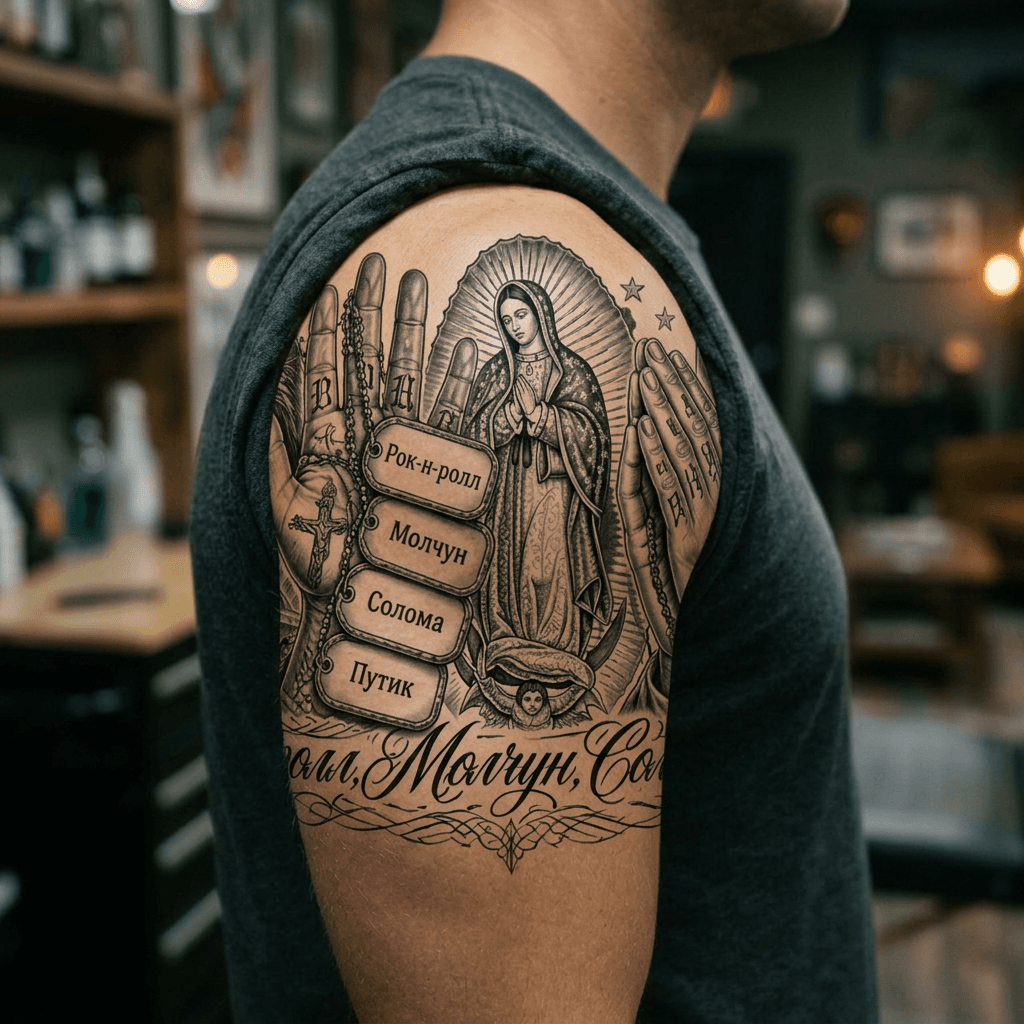 Тату эскиз: Tryon: shoulder