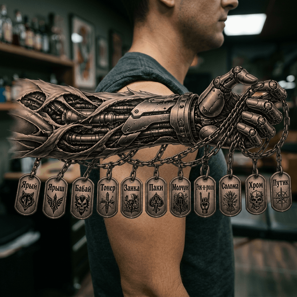 Тату эскиз: Tryon: shoulder