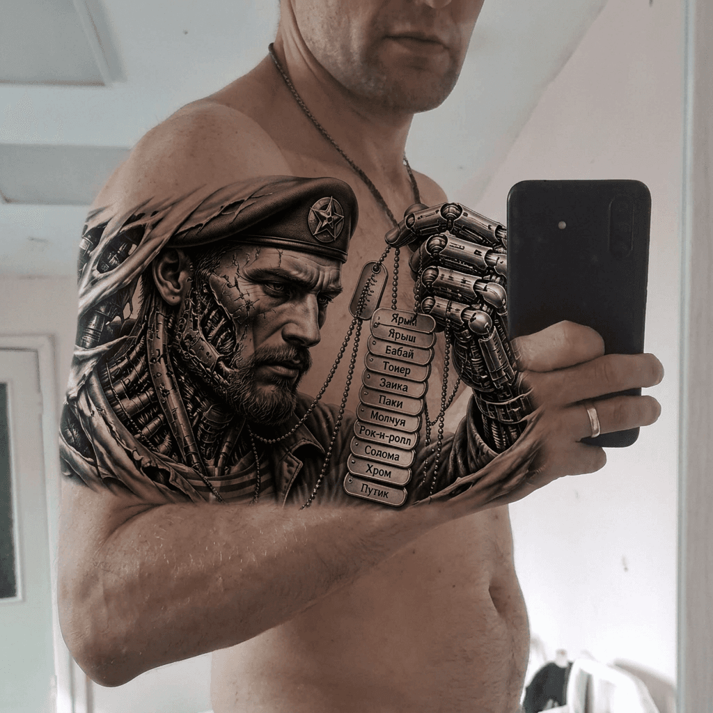 Тату эскиз: Tryon: shoulder
