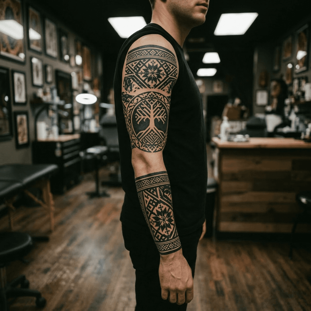 Тату эскиз: Tryon: sleeve
