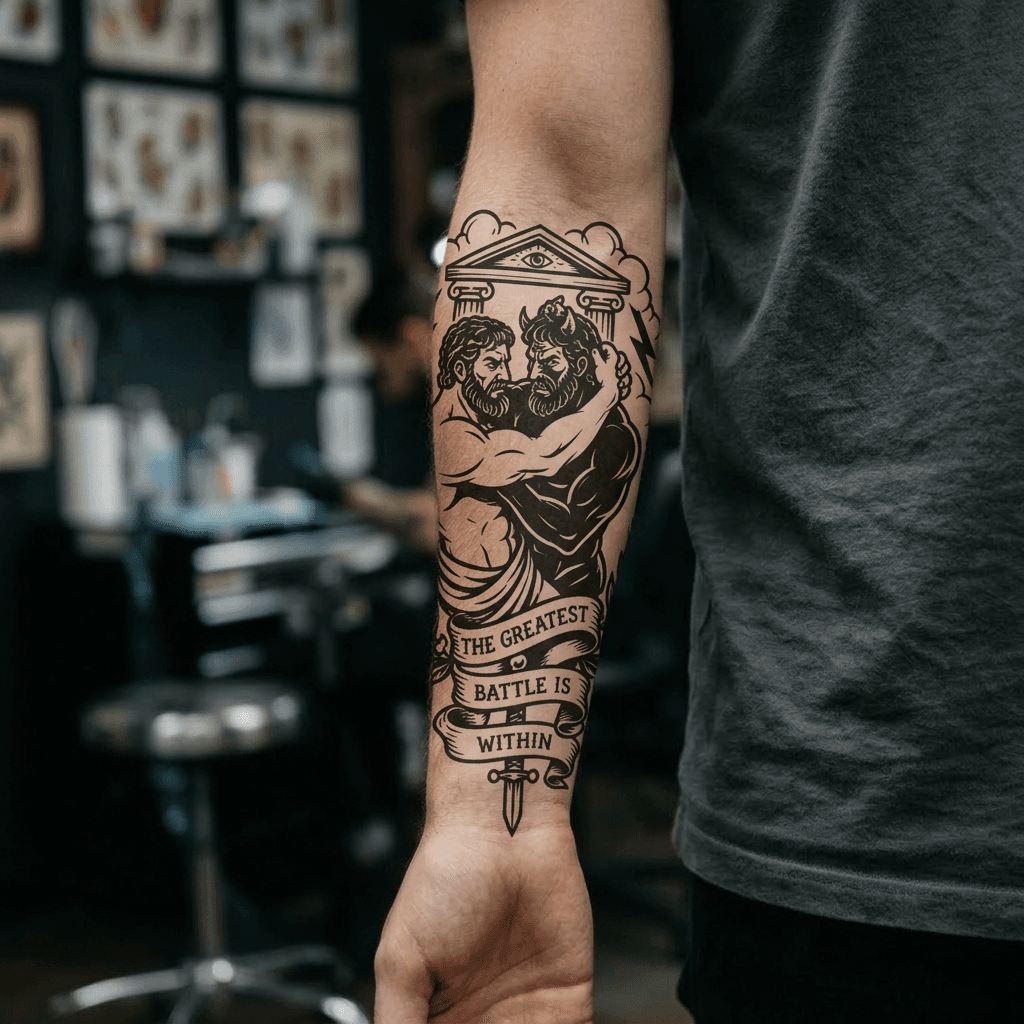 Тату эскиз: Tryon: forearm