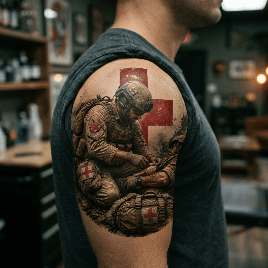 Тату эскиз: Tryon: shoulder