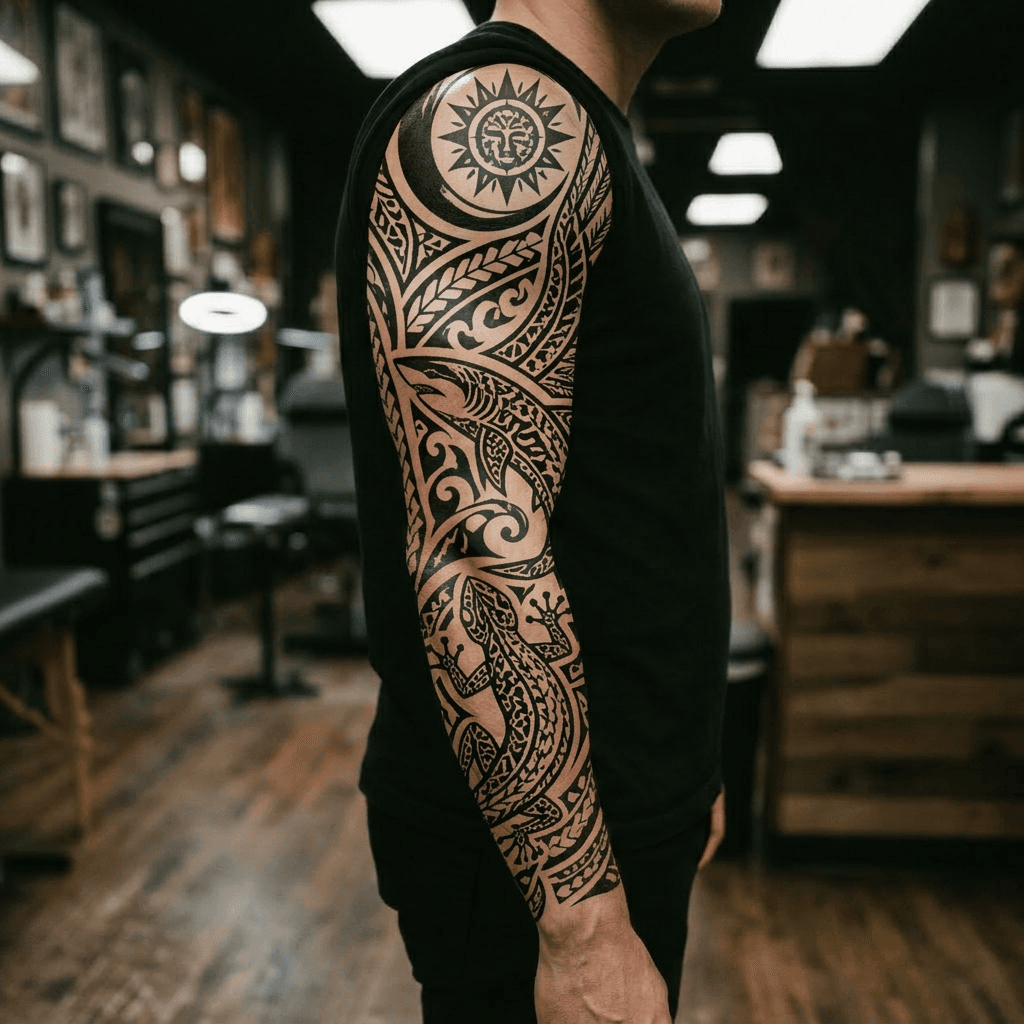 Тату эскиз: Tryon: sleeve
