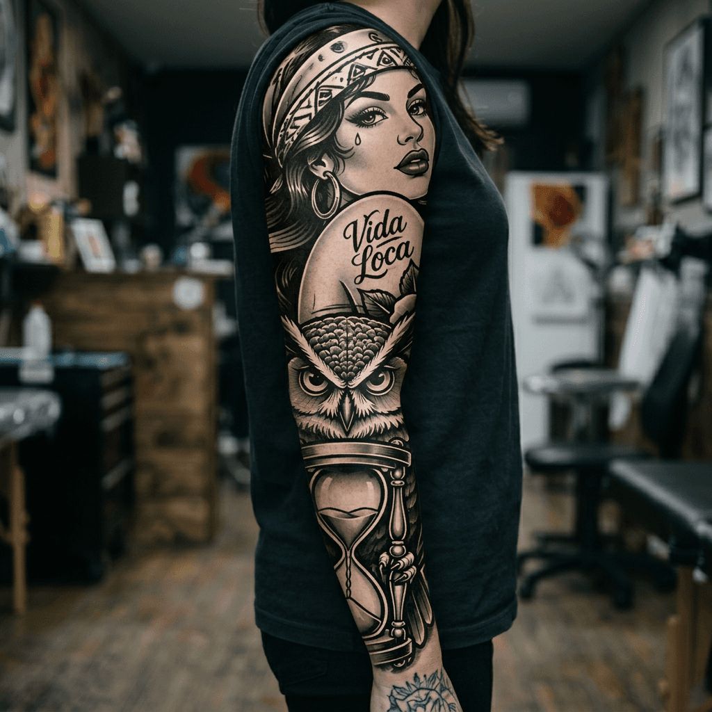 Тату эскиз: Tryon: sleeve
