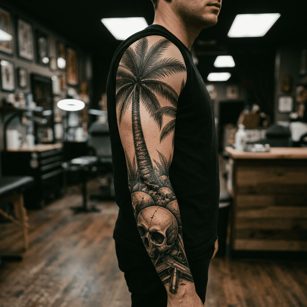 Тату эскиз: Tryon: sleeve