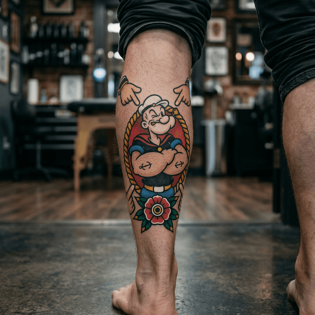 Тату эскиз: Tryon: shin