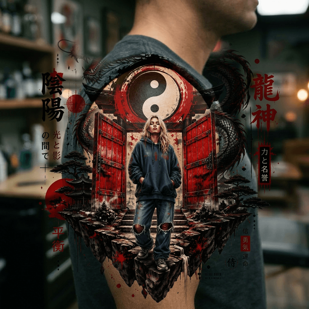 Тату эскиз: Tryon: shoulder