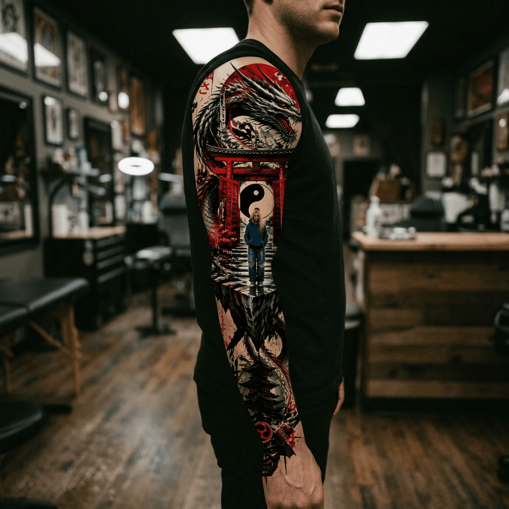 Тату эскиз: Tryon: sleeve
