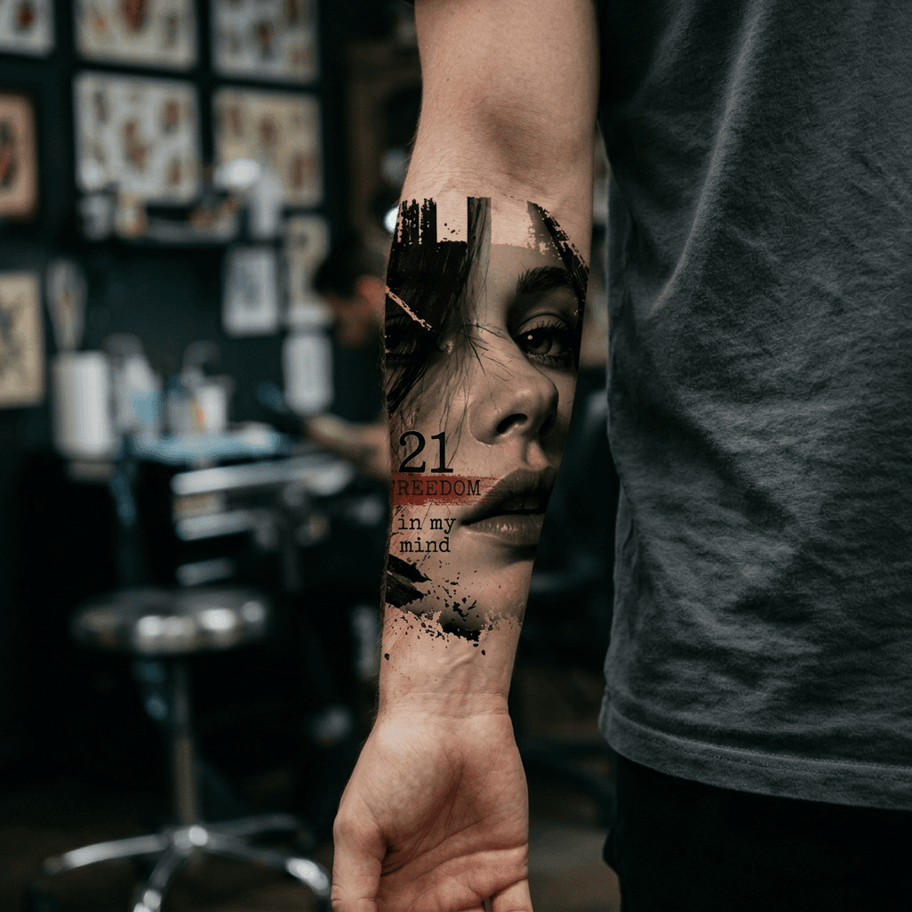 Тату эскиз: Tryon: forearm