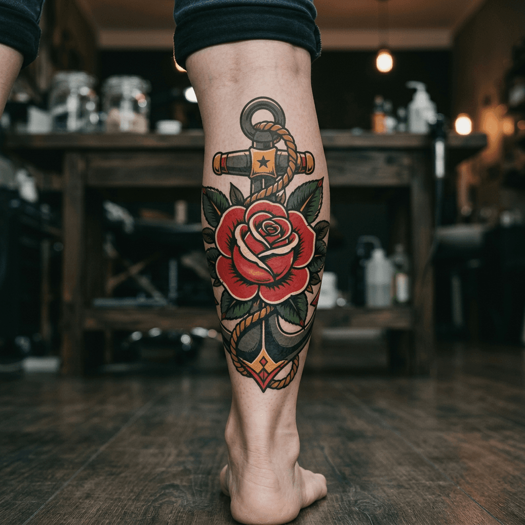 Тату эскиз: Tryon: shin