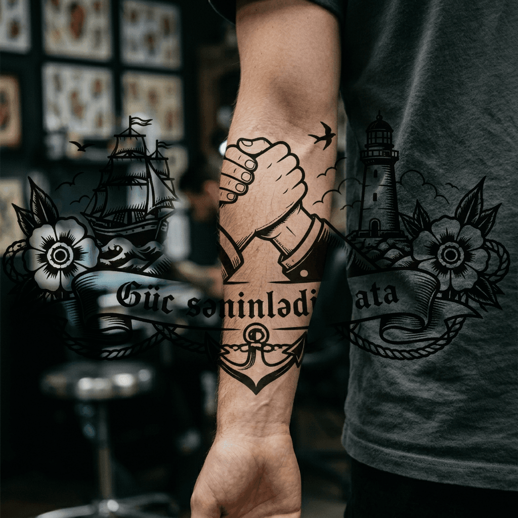 Тату эскиз: Tryon: forearm