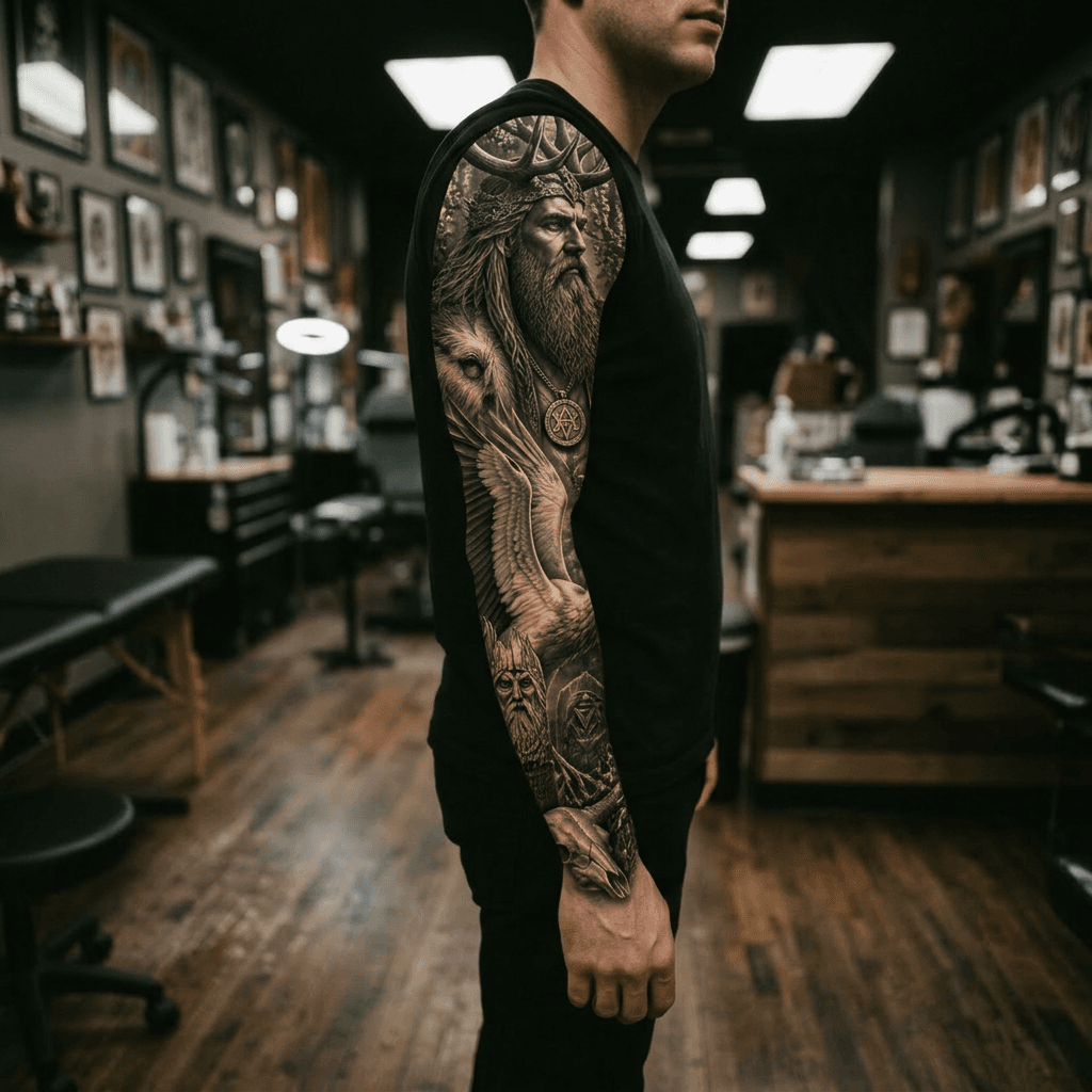 Тату эскиз: Tryon: sleeve