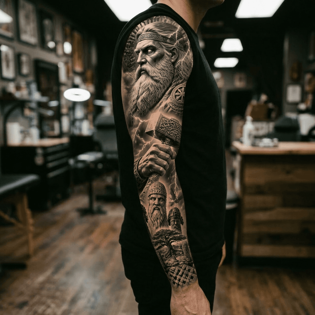 Тату эскиз: Tryon: sleeve
