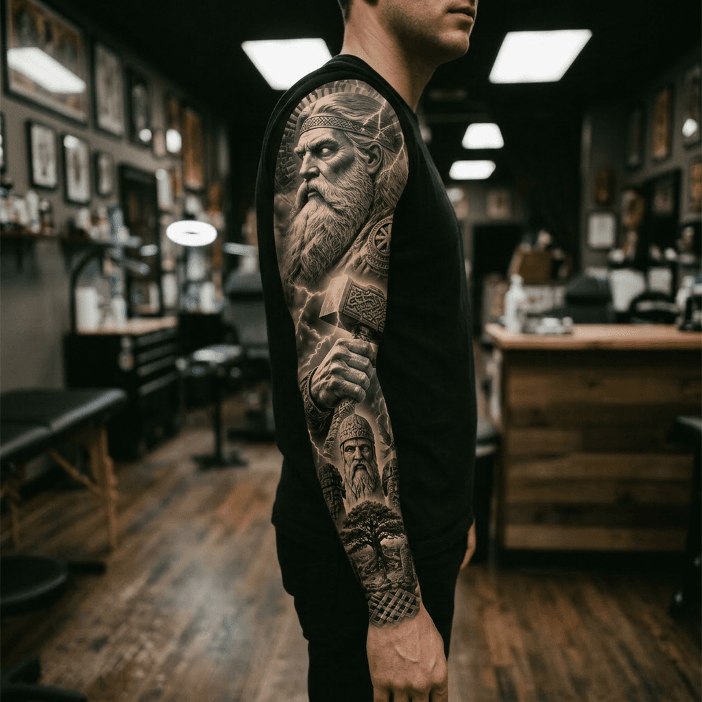 Тату эскиз: Tryon: sleeve
