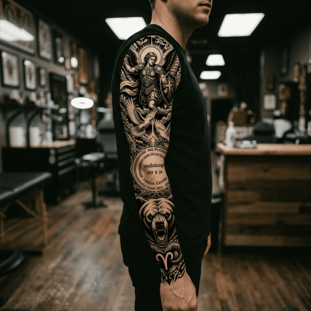 Тату эскиз: Tryon: sleeve