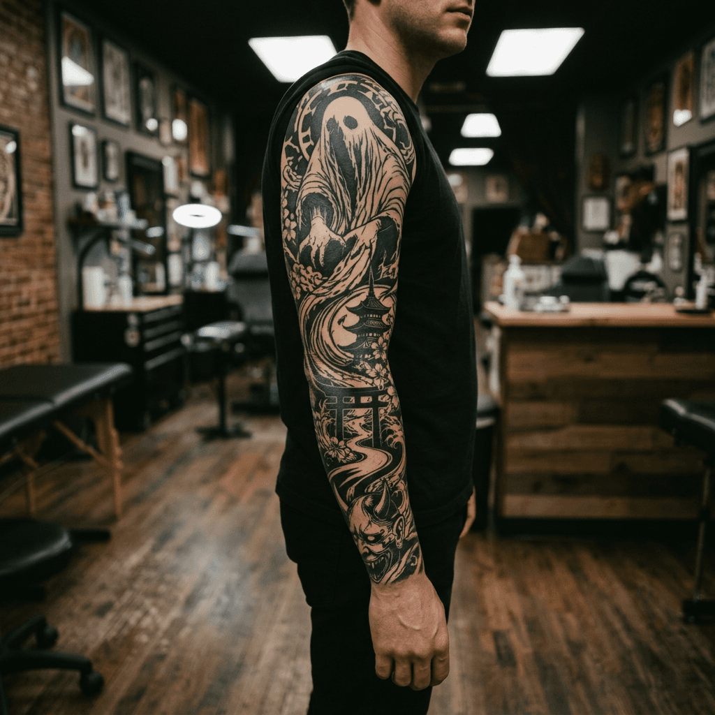 Тату эскиз: Tryon: sleeve