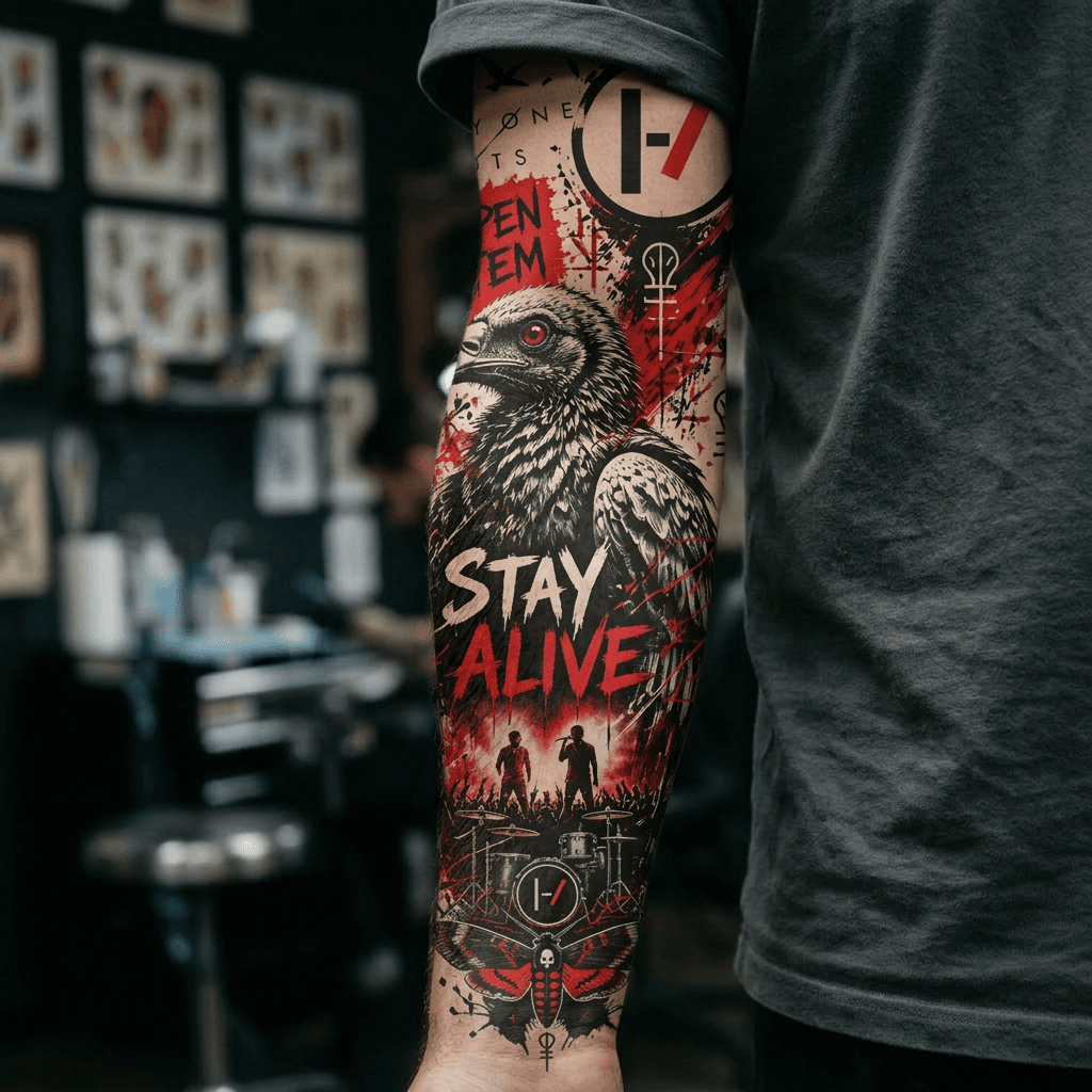 Тату эскиз: Tryon: forearm