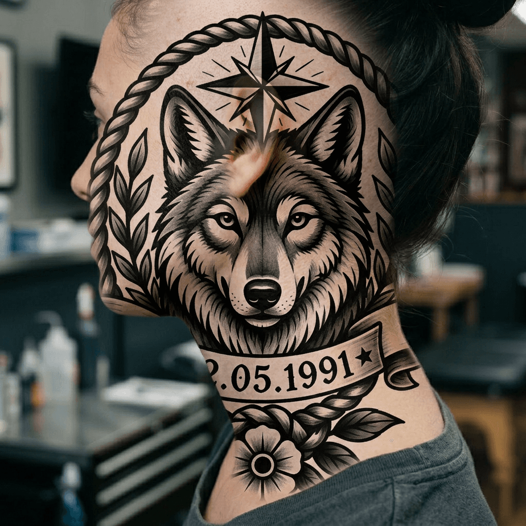 Тату эскиз: Tryon: neck
