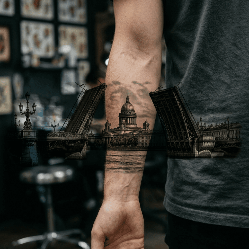 Тату эскиз: Tryon: forearm