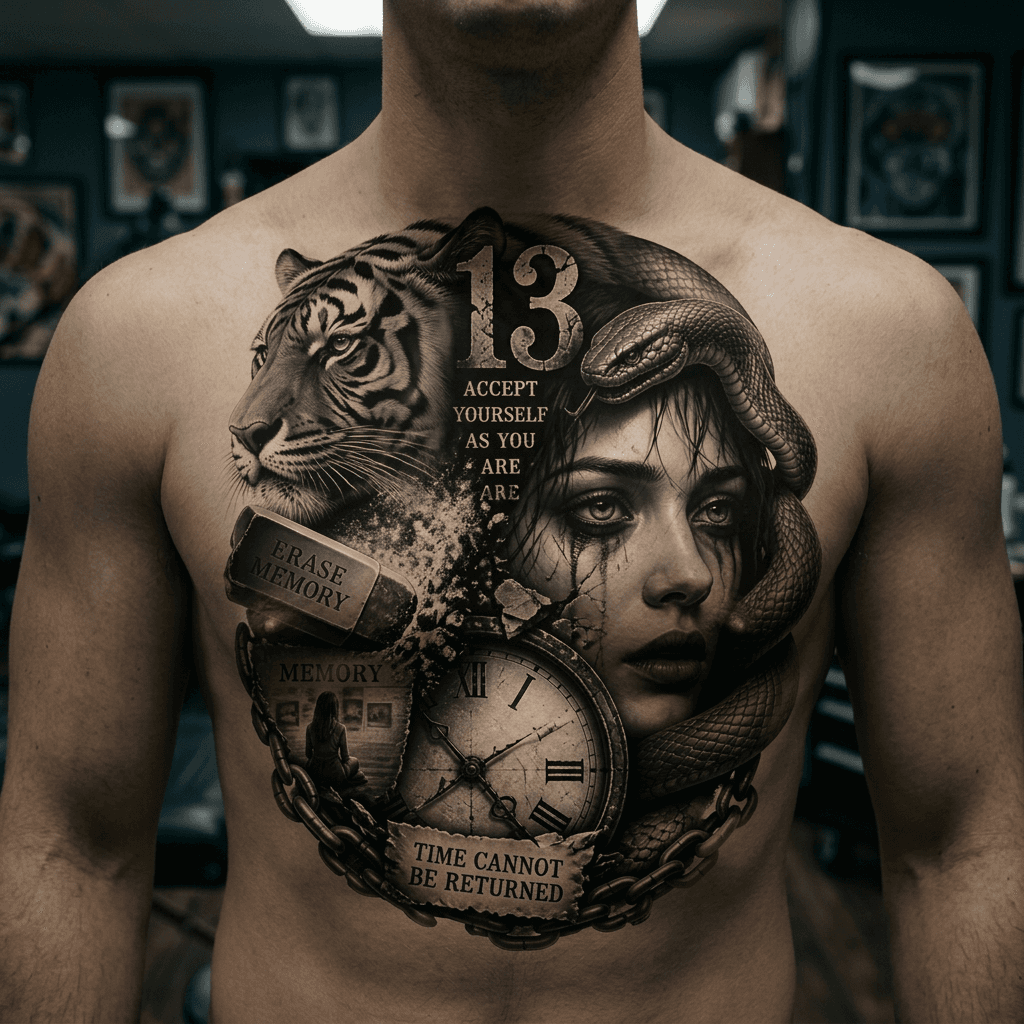Тату эскиз: Tryon: chest