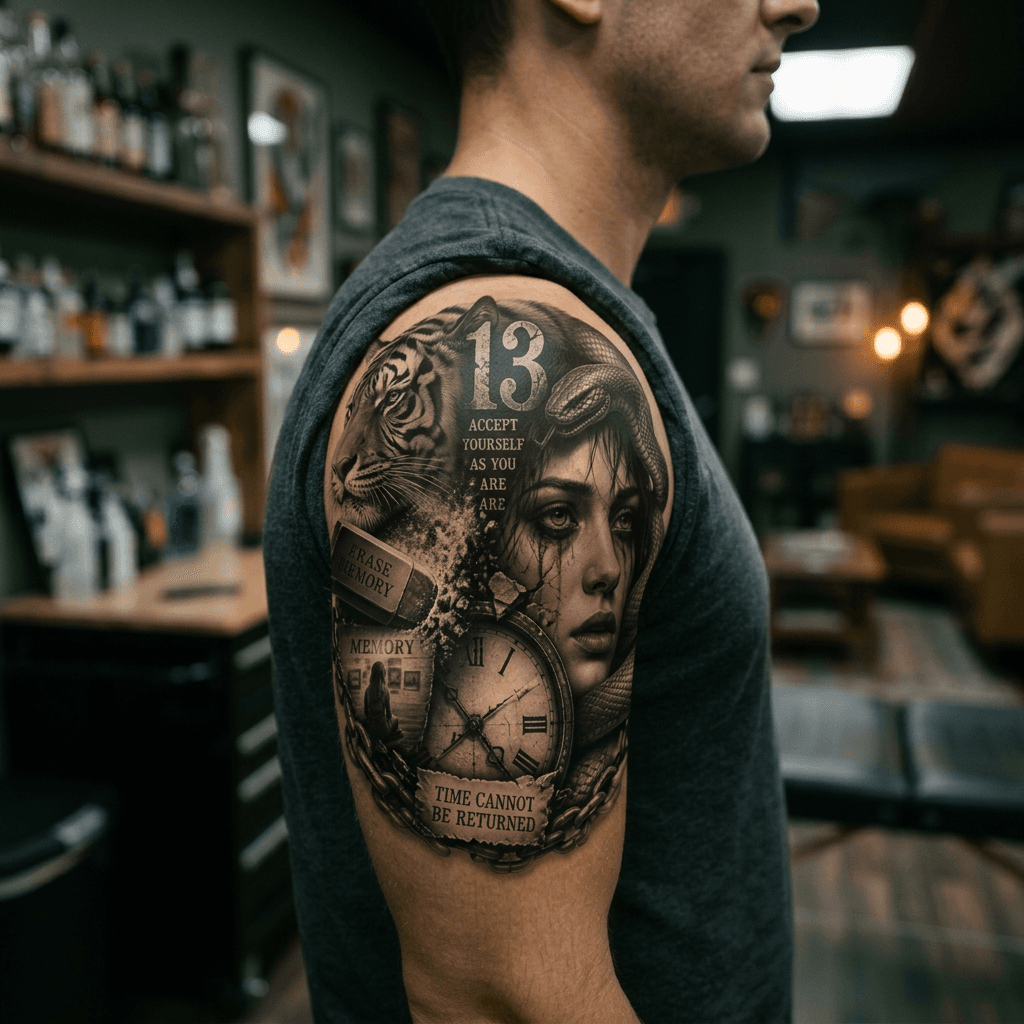 Тату эскиз: Tryon: shoulder