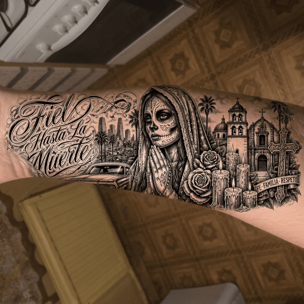 Тату эскиз: Tryon: forearm