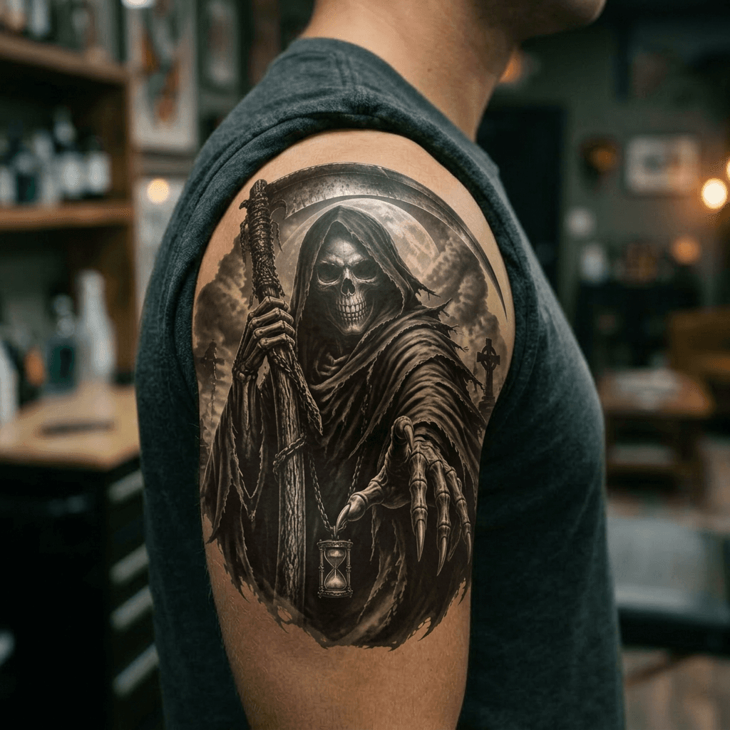 Тату эскиз: Tryon: shoulder