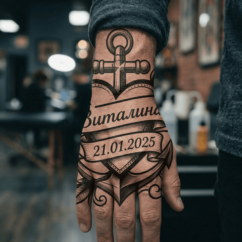 Тату эскиз: Tryon: wrist