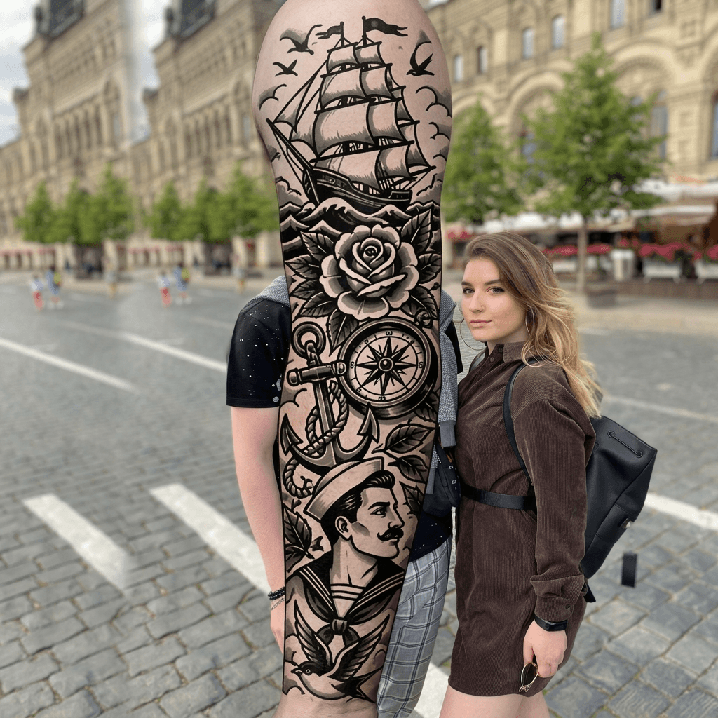 Тату эскиз: Tryon: forearm