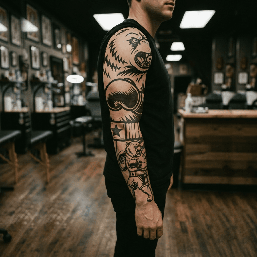 Тату эскиз: Tryon: sleeve