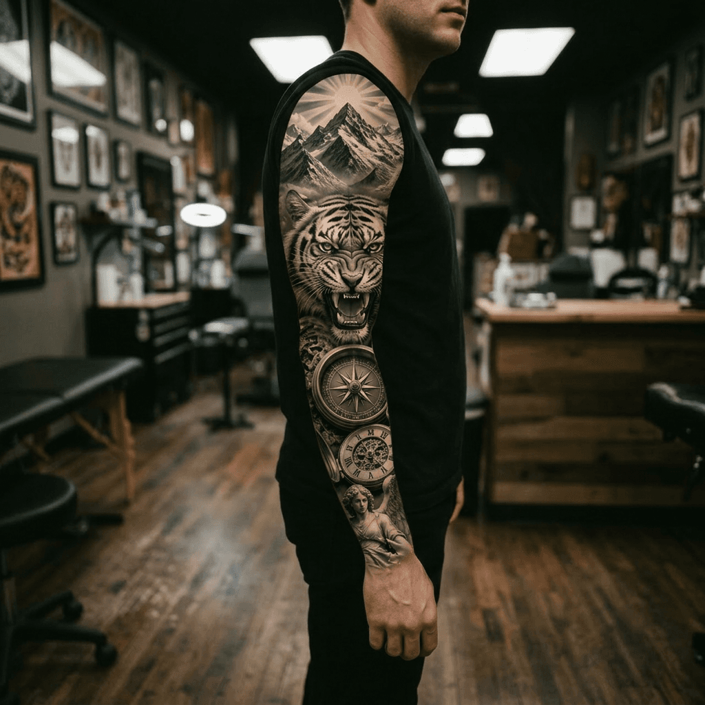 Тату эскиз: Tryon: sleeve