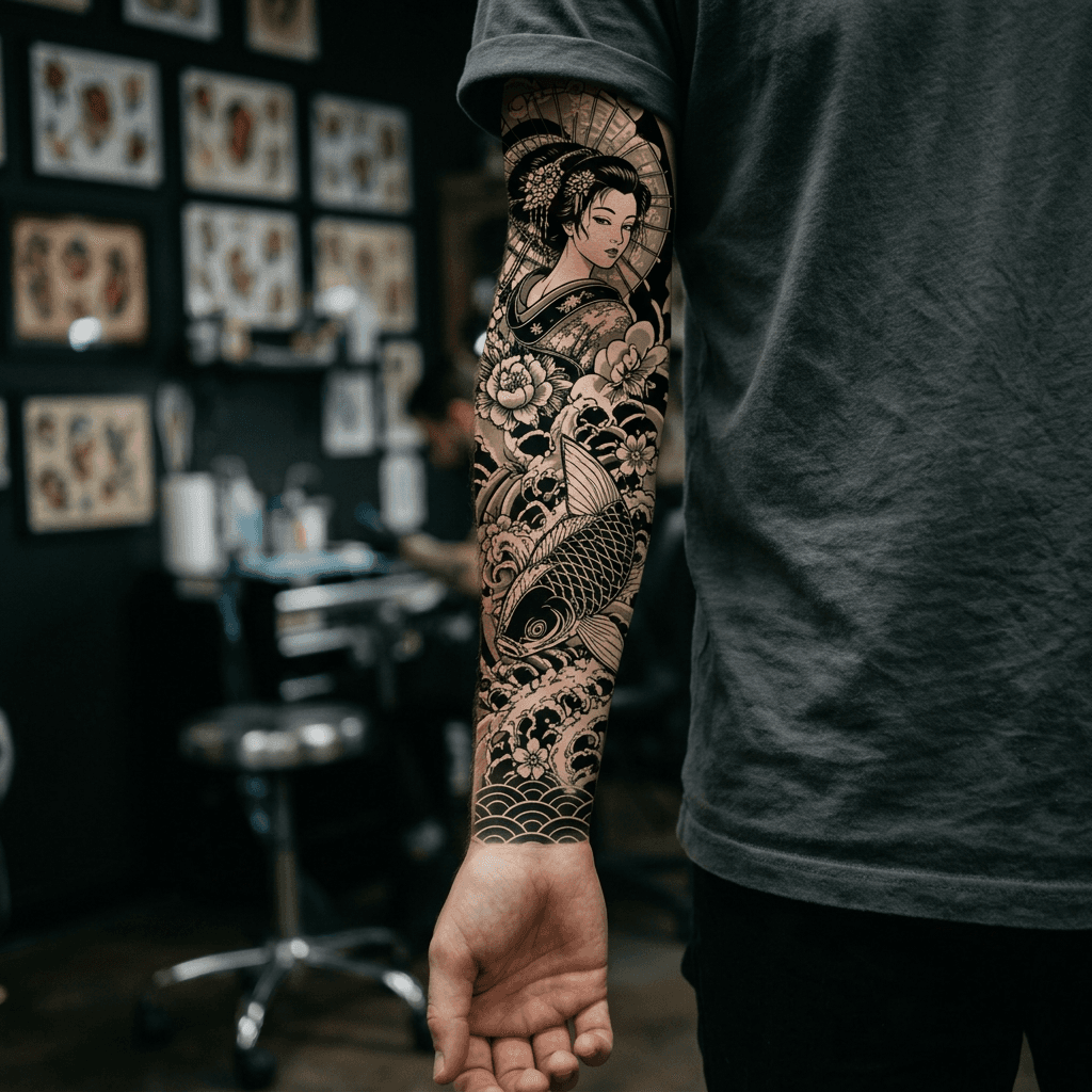 Тату эскиз: Tryon: forearm