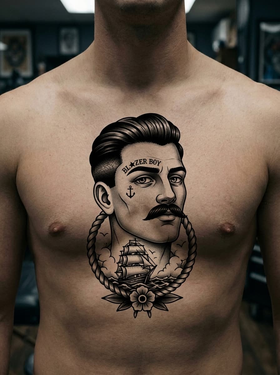 Тату эскиз: Tryon: chest