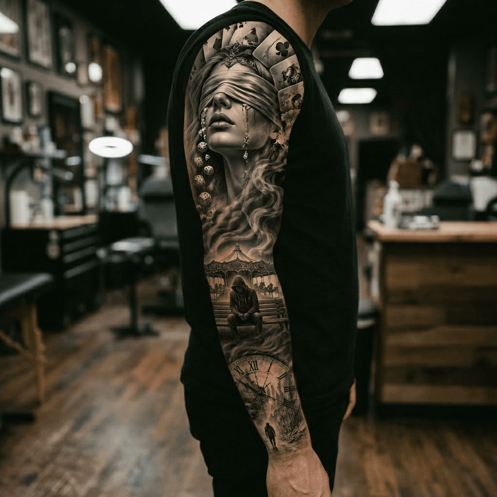 Тату эскиз: Tryon: sleeve