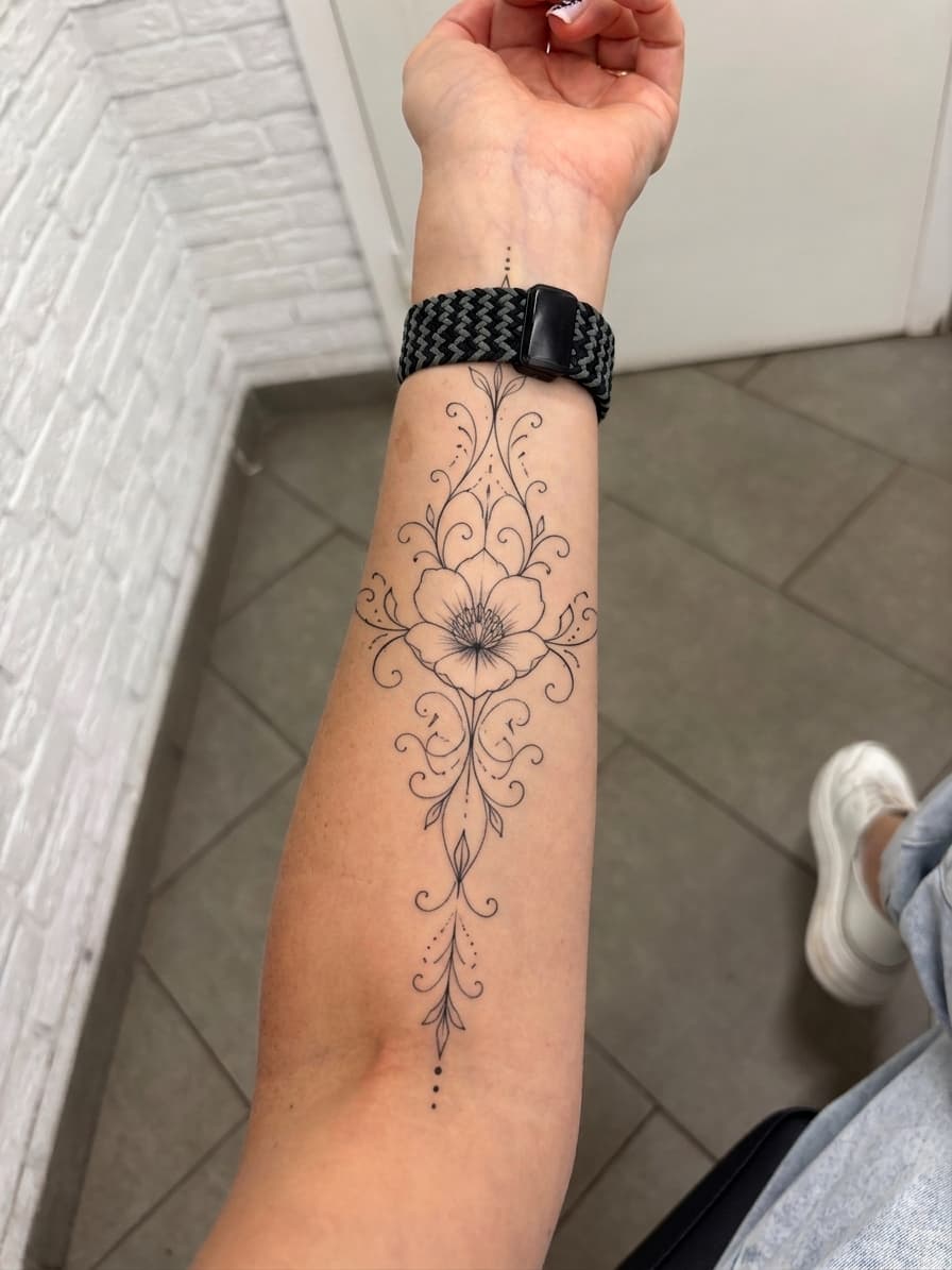 Тату эскиз: Tryon: forearm