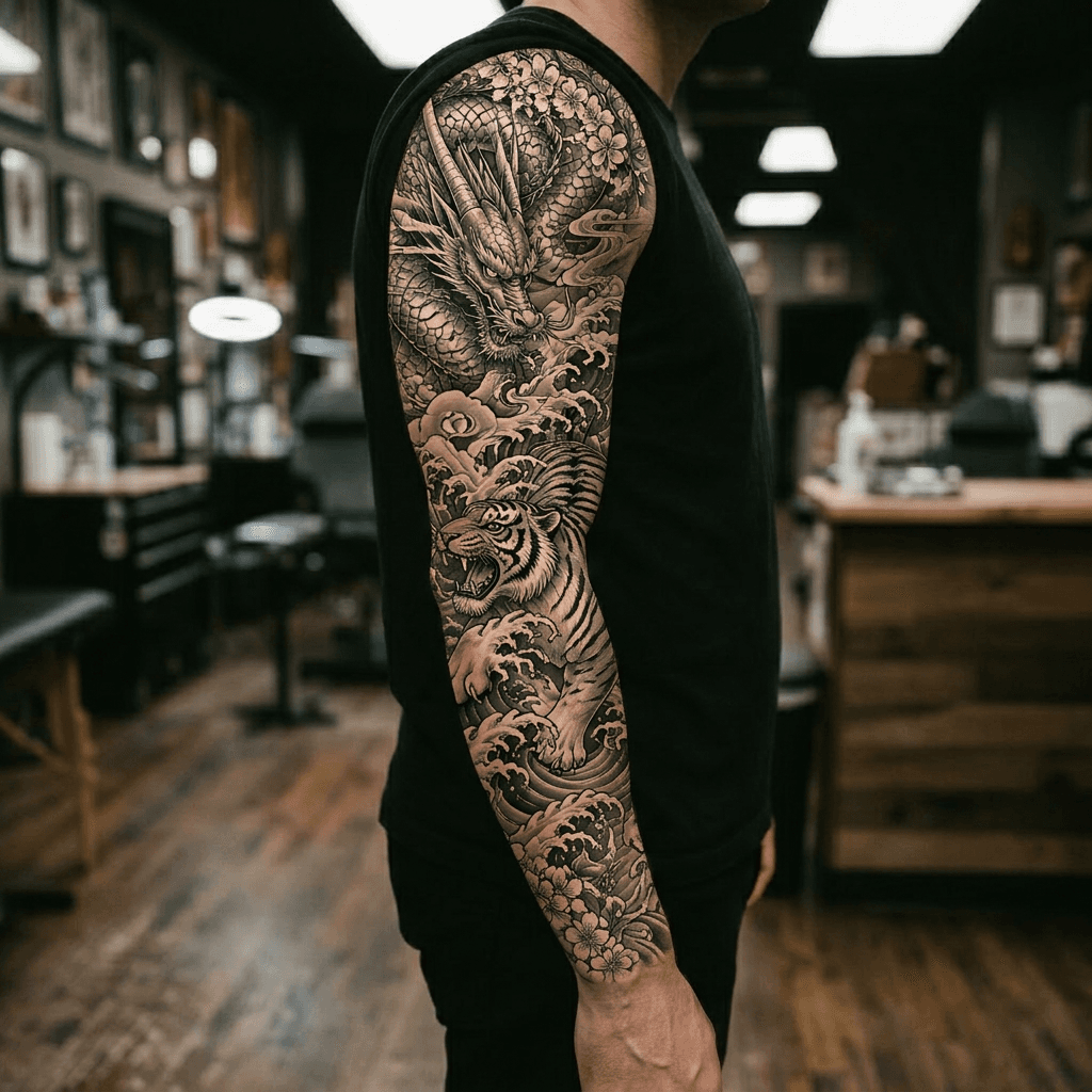 Тату эскиз: Tryon: sleeve