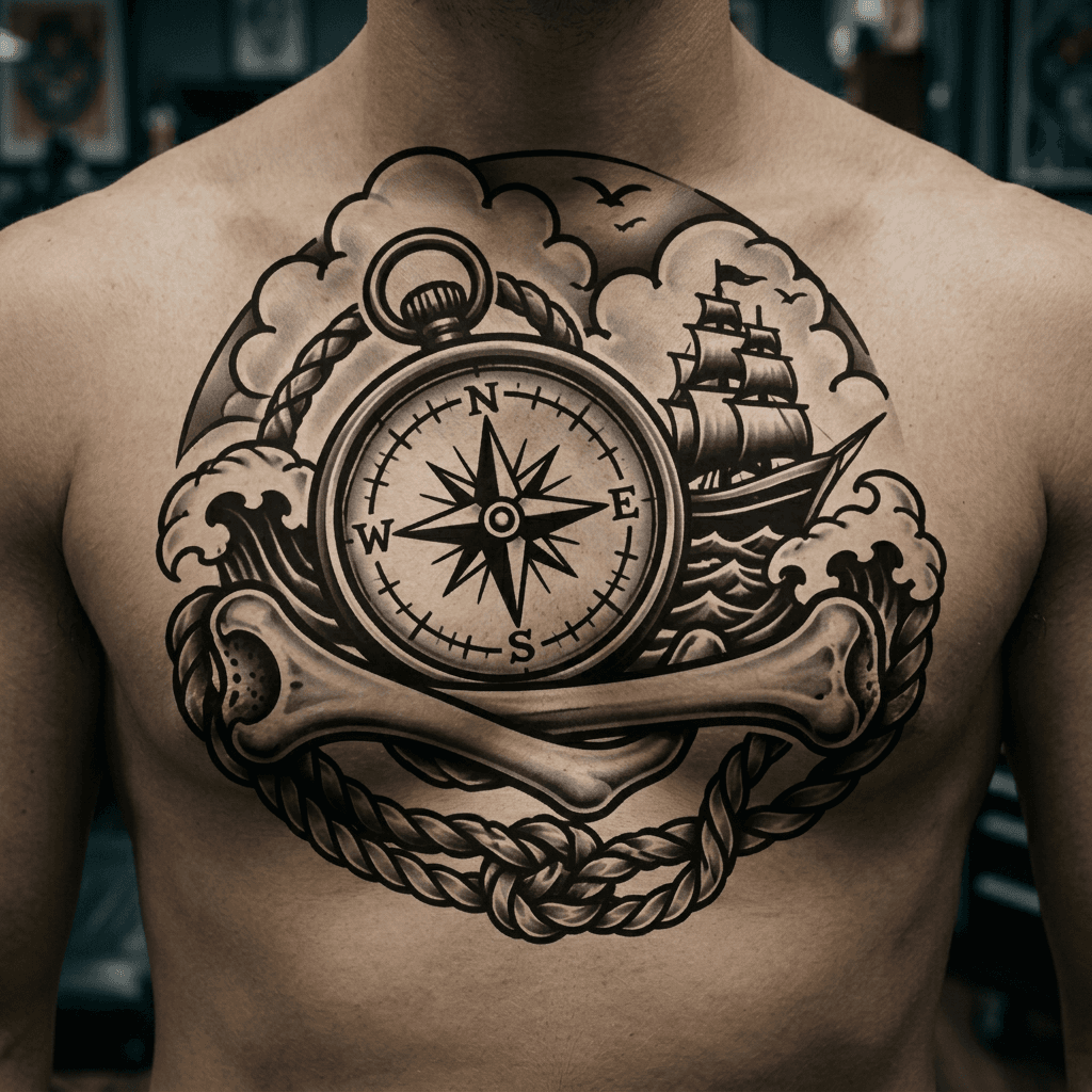Тату эскиз: Tryon: chest