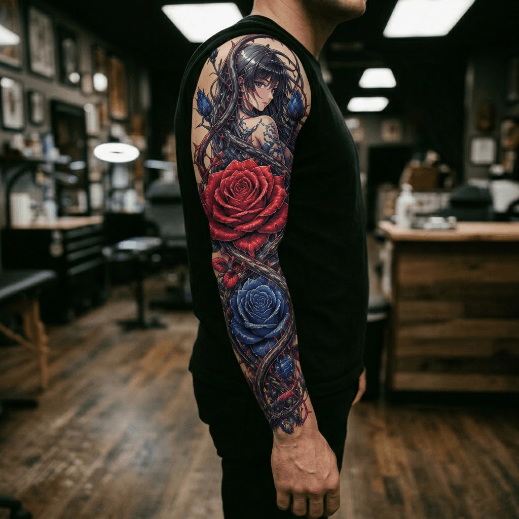 Тату эскиз: Tryon: sleeve
