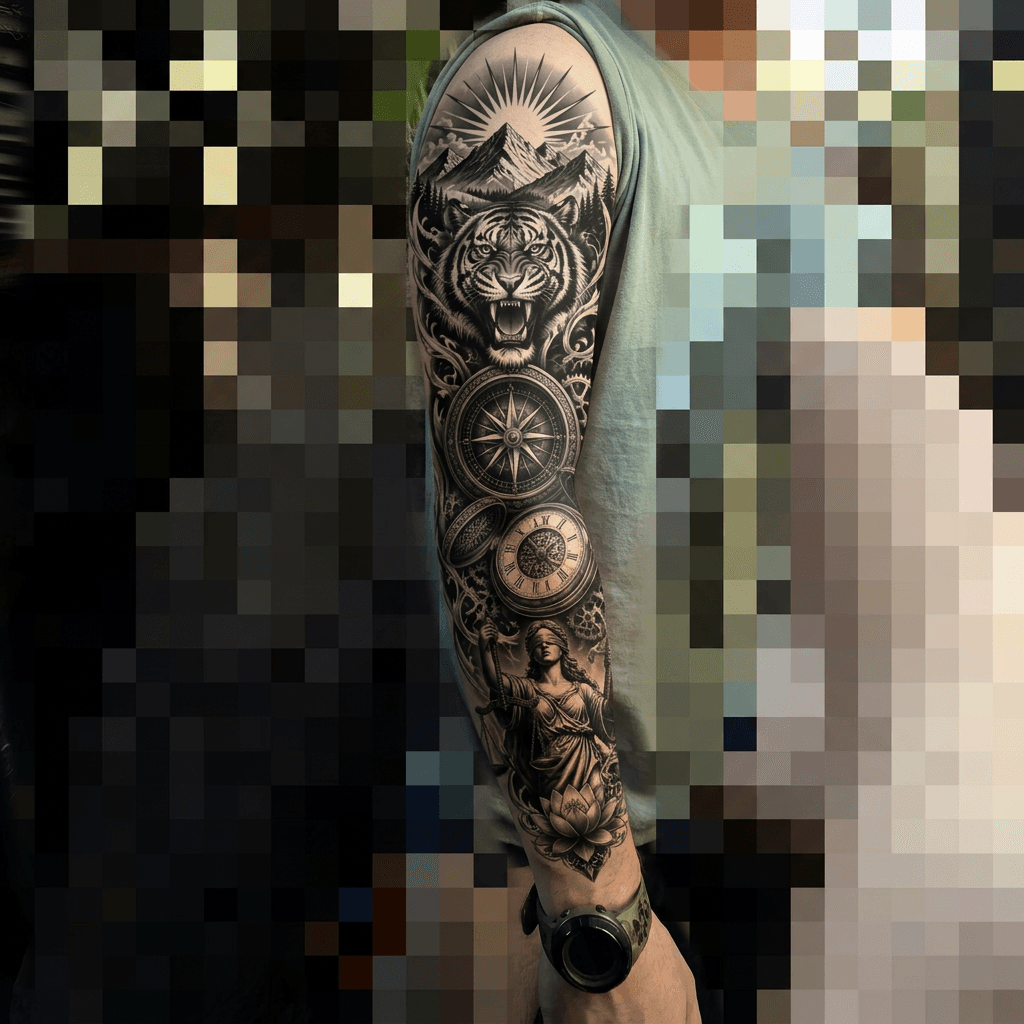 Тату эскиз: Tryon: forearm