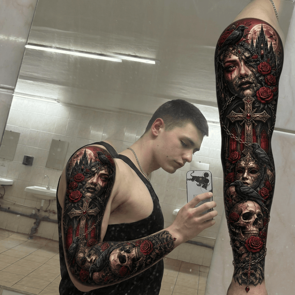 Тату эскиз: Tryon: sleeve