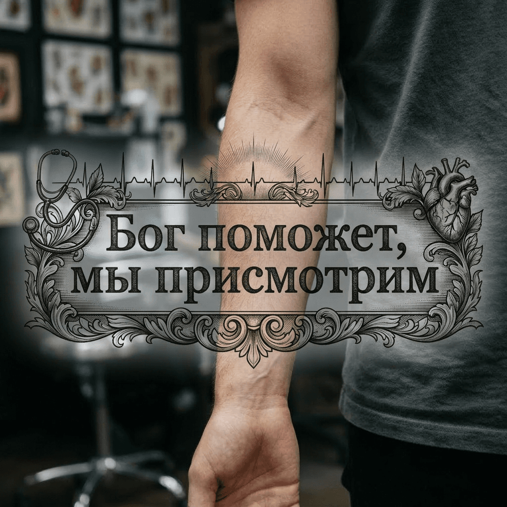 Тату эскиз: Tryon: forearm