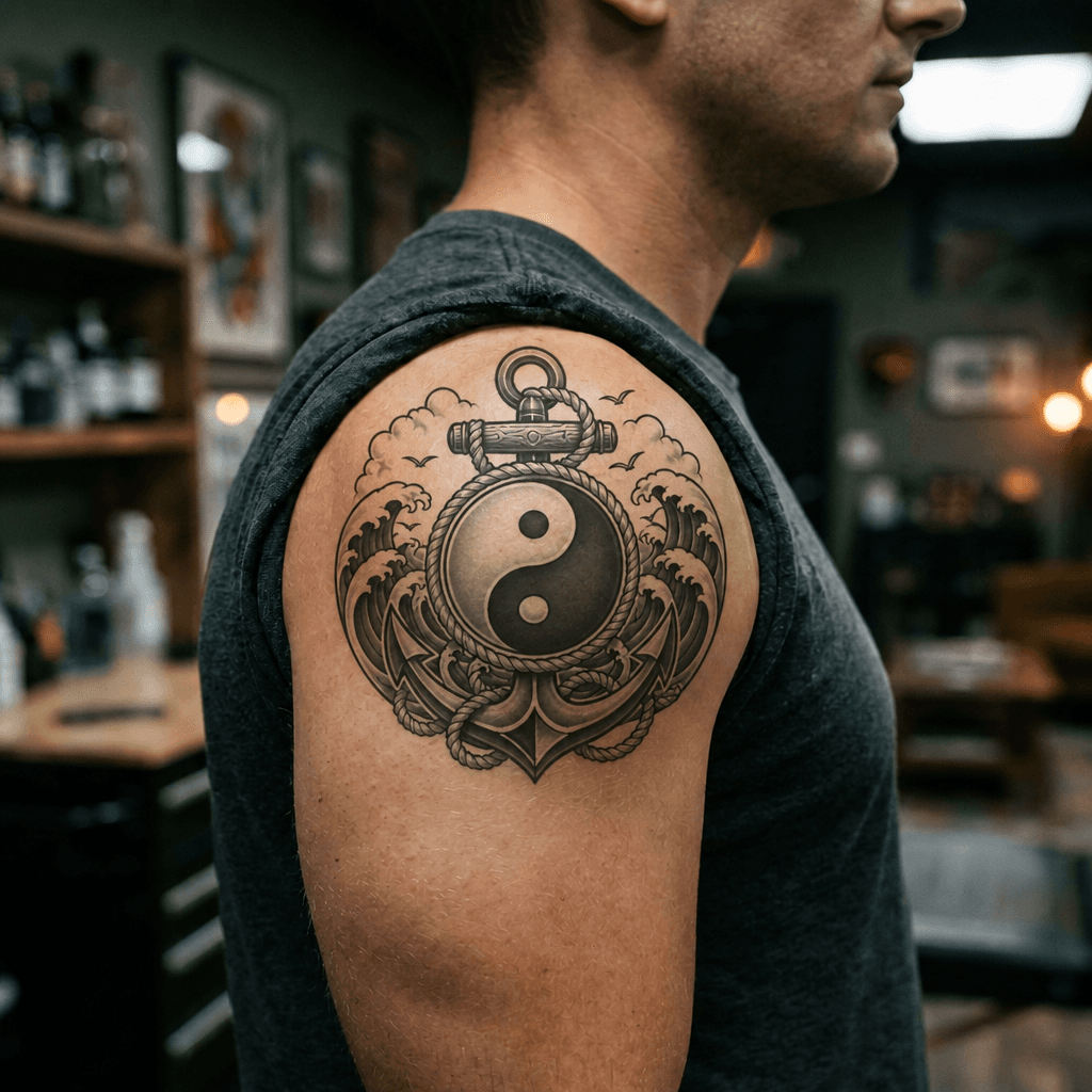 Тату эскиз: Tryon: shoulder