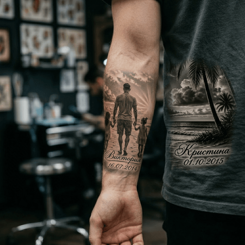 Тату эскиз: Tryon: forearm